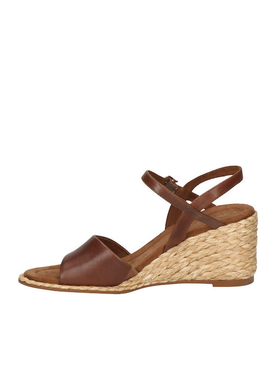Damenplattformen Tabac Braun