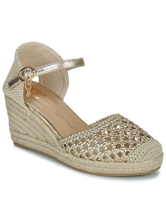 Xti Damenplattformen im Espadrilles-Stil Goldene