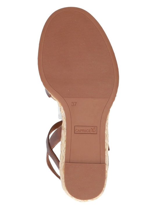 Damenplattformen Tabac Braun