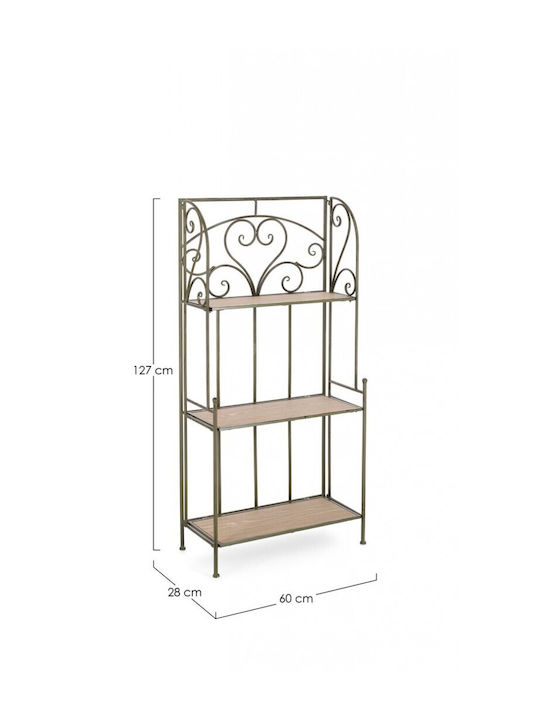 Βιβλιοθήκη Guenda Λαδί 60x28x127εκ.