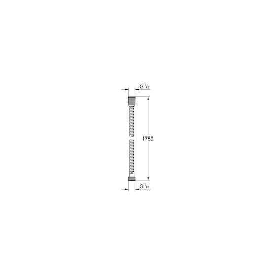 Grohe Metallic Shower Hose Silver Relexa 175cm