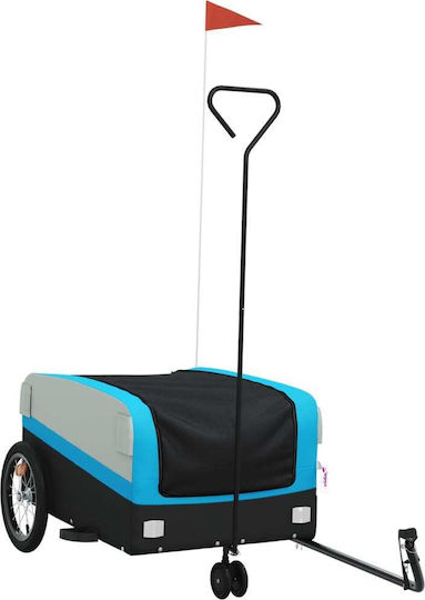 Vidaxl Anhänger Für Fahrräder Schwarze Blaue 45 Kilo Eisen