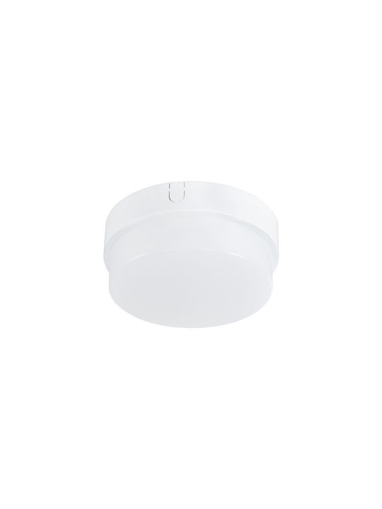 GloboStar Outdoor Ceiling Flush Mount with Integrated LED in White Color 61012