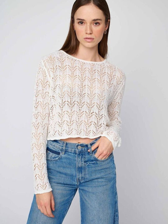 Ale - The Non Usual Casual Women's Long Sleeve Sweater White