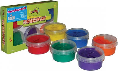 Rainbow Finger Paints Set 6pcs