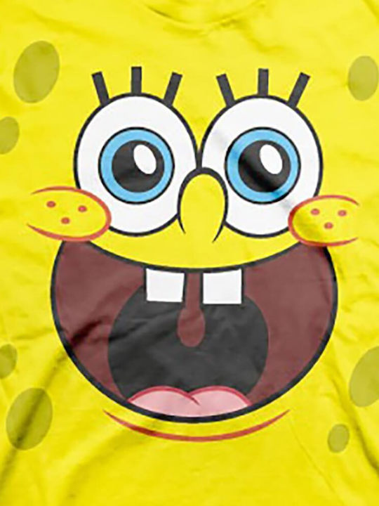 Paperinos Spongebob Happy Face T-shirt Κίτρινο Βαμβακερό