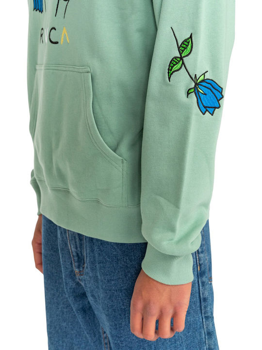 Skull Sweatshirt with Hood Ghz Green