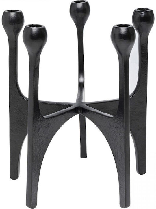 Kare Design Κηροπήγιο Μεταλλικό 5 Θέσεων σε Μαύρο Χρώμα 26x31x26εκ.