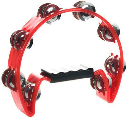 Gewa Jingle Wreath Half Moon Червен Пластмаса с два реда зили