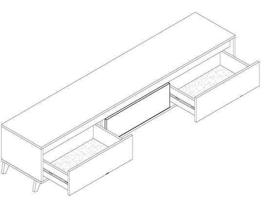 Έπιπλο TV Επιδαπέδιο Antracite 183x38x43εκ.