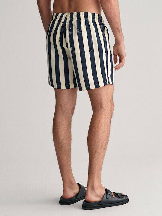 Gant Herren Badebekleidung Shorts Blau Gestreift