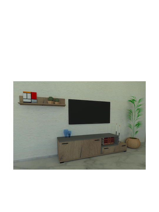 Unitate TV pentru sufragerie Ink-black L180xA36xÎ40buc
