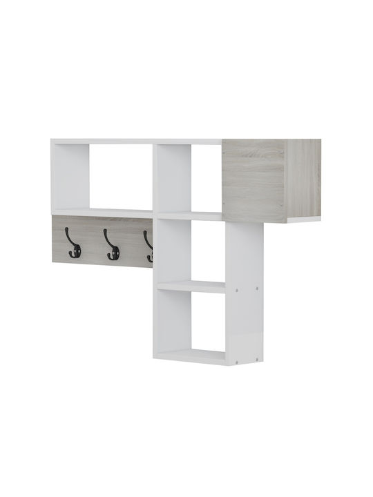 Harlan Entry Furniture with Hanger & Shoe Rack White 99.5x15x61cm