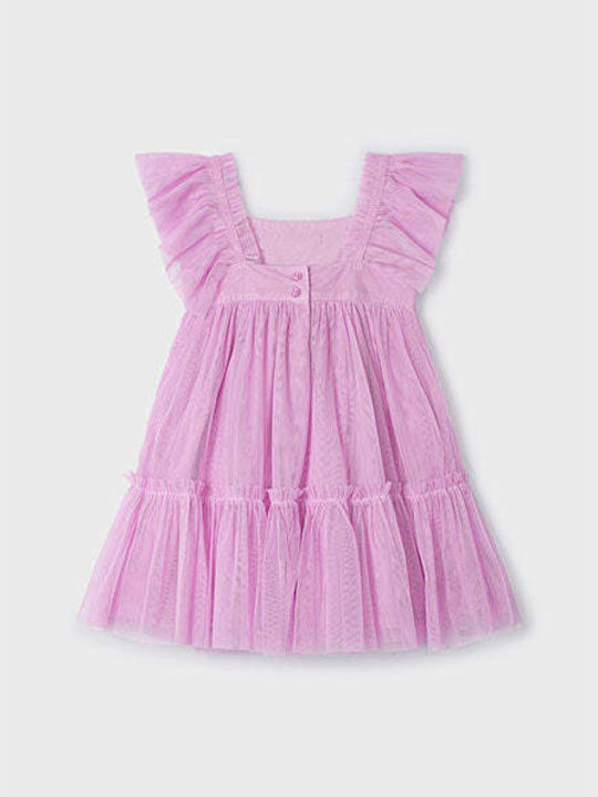 Children's Dress Sleeveless Tulle Pink