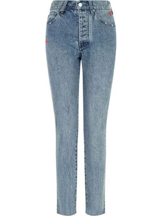Women's Jean Trousers in Carrot Fit Niebieski