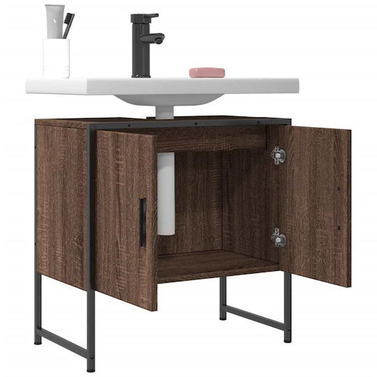 vidaXL Waschtisch ohne Waschbecken L60xB33xH60cm Brown Oak
