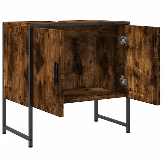 vidaXL Cabinet Countertop without Sink L60xW33xH60cm Smoky Oak