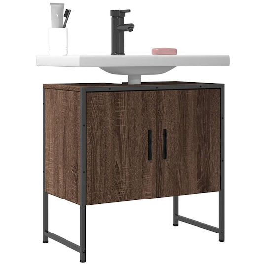 vidaXL Waschtisch ohne Waschbecken L60xB33xH60cm Brown Oak