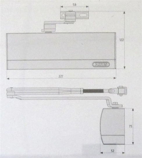 Abus Μηχανισμός Επαναφοράς για Πόρτες έως 75cm και 45kg Ασημί