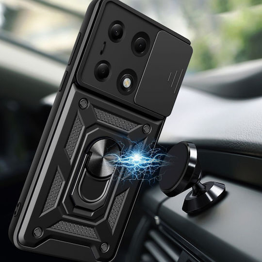 Tech-Protect Camshield Pro Back Cover Πλαστικό Μαύρο (Redmi Note 13 Pro 4G / Poco M6 Pro 4G)