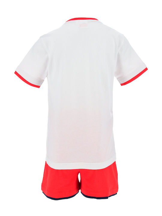 Superheroes Kids Set with Shorts Summer 2pcs white-red