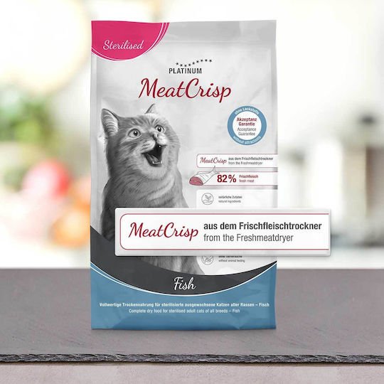 Platinum Pet Food & Care MeatCrisp Sterilised Ξηρά Τροφή για Στειρωμένες Γάτες με Ψάρια / Κρέας 3kg