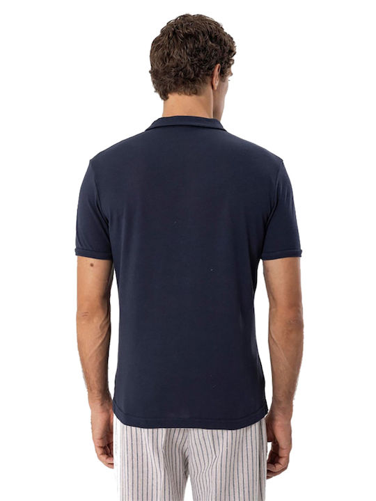 Superdry Ανδρική Μπλούζα Κοντομάνικη Polo Navy Μπλε