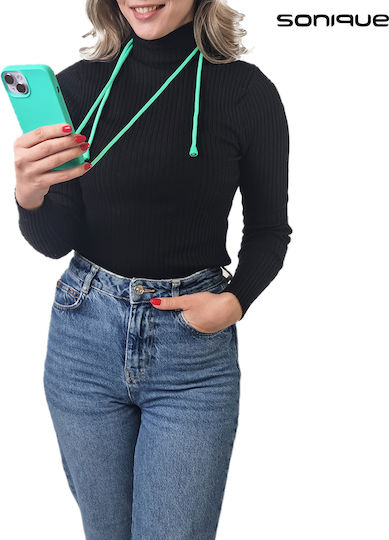 Sonique Umschlag Rückseite Silikon 0.5mm mit Band Hellblau (Galaxy A33 5G)