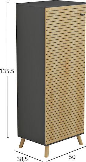 Ξύλινη Παπουτσοθήκη Alvaro 50x38x135cm
