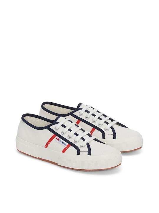 Superga 2750 Γυναικεία Sneakers White Avorio-blue Navy-red