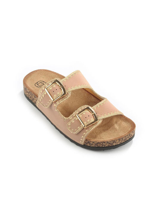 Fshoes Women's Flat Sandals in Pink Color