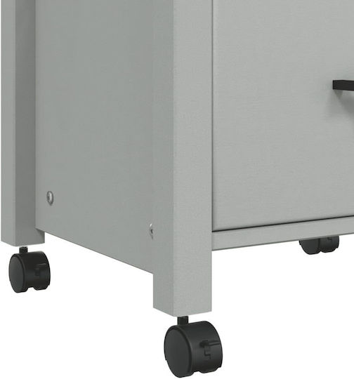 vidaXL Ραφιέρα Κουζίνας Ξύλινη 4 Θέσεων Γκρι 48x40x90cm