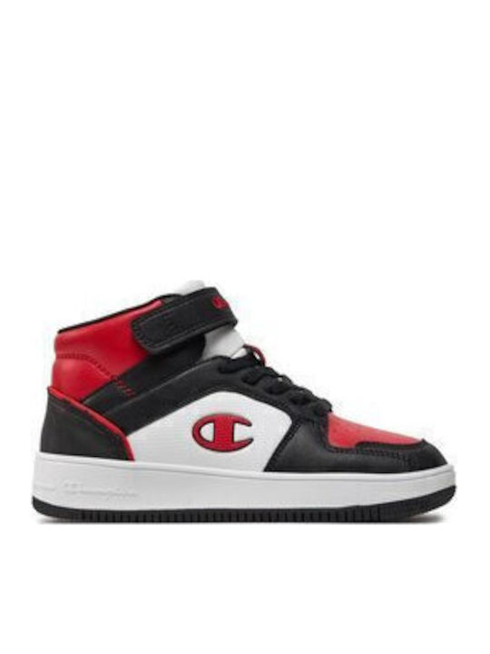 Rebound 2.0 Mid B Gs Kids Sports Shoes Basketball with Hoop & Loop Closure Black