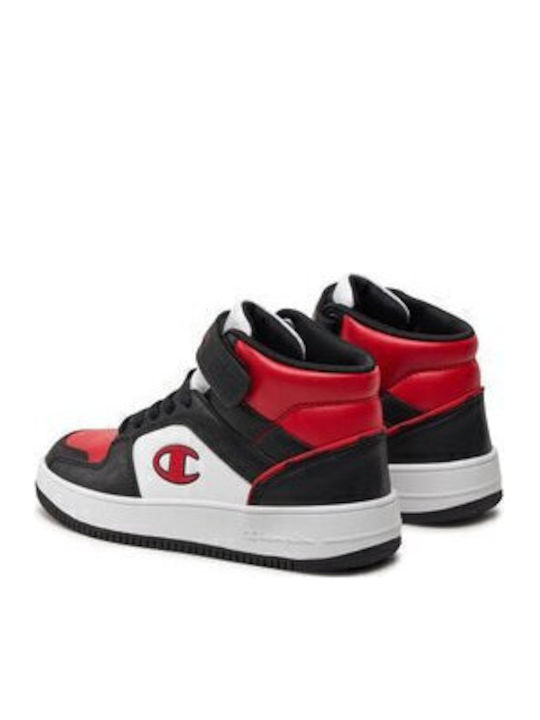 Rebound 2.0 Mid B Gs Kids Sports Shoes Basketball with Hoop & Loop Closure Black