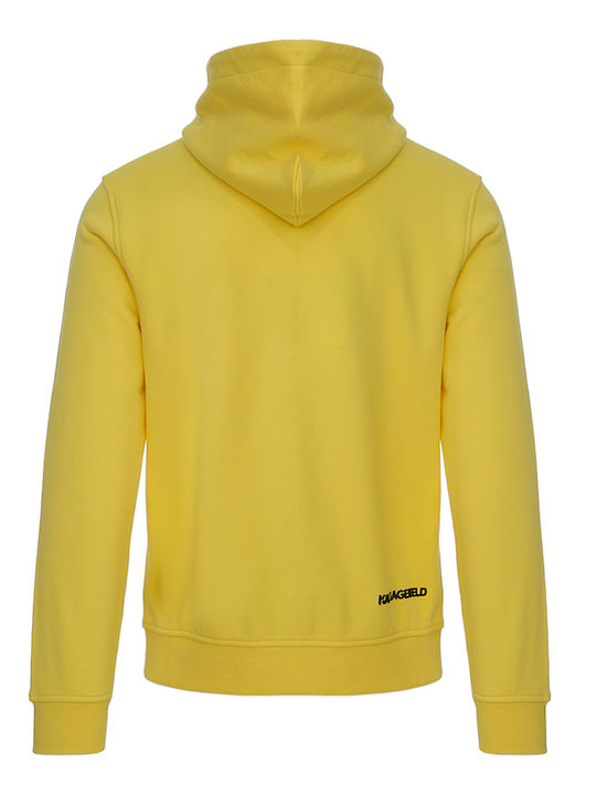 Karl Lagerfeld Men's Sweatshirt with Hood yellow