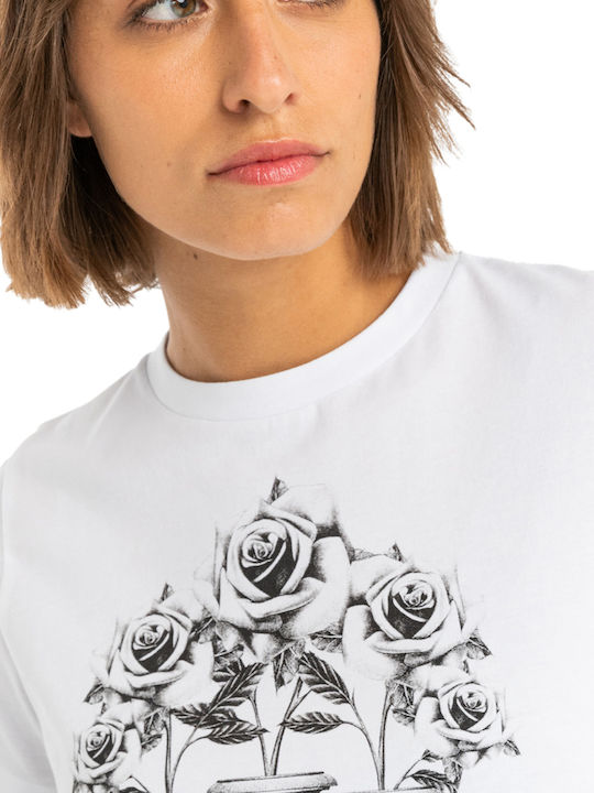 Women's Summer Blouse Short Sleeve White