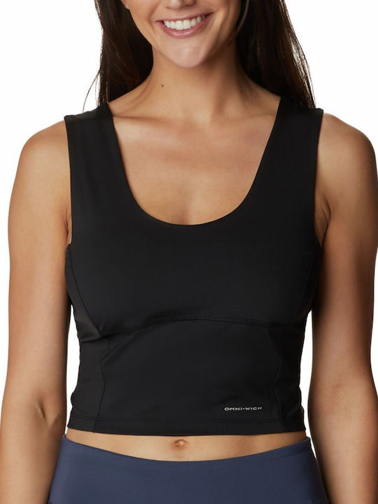 Boundless Trek Women's Athletic Crop Top Sleeveless Black
