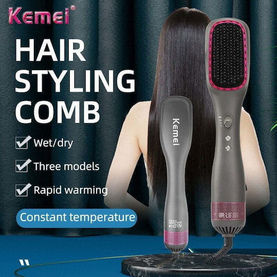 Kemei Ηλεκτρική Βούρτσα για Ίσιωμα 450W