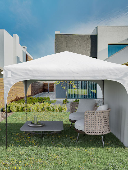 Outsunny Κιόσκι Κήπου Λευκό 3x3m