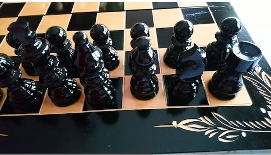 Magic Puzzle Box Handmade Chess Wood with Checkers 44x44cm