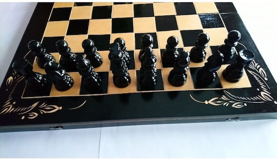 Magic Puzzle Box Χειροποίητο Σκάκι από Ξύλο 50x50cm