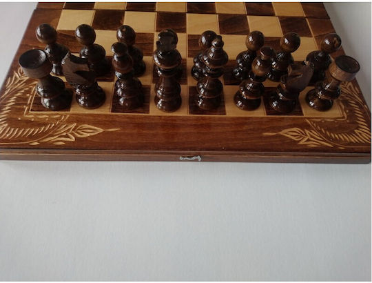 Magic Puzzle Box Handgefertigt Schach aus Holz mit Spielsteinen 38x38cm