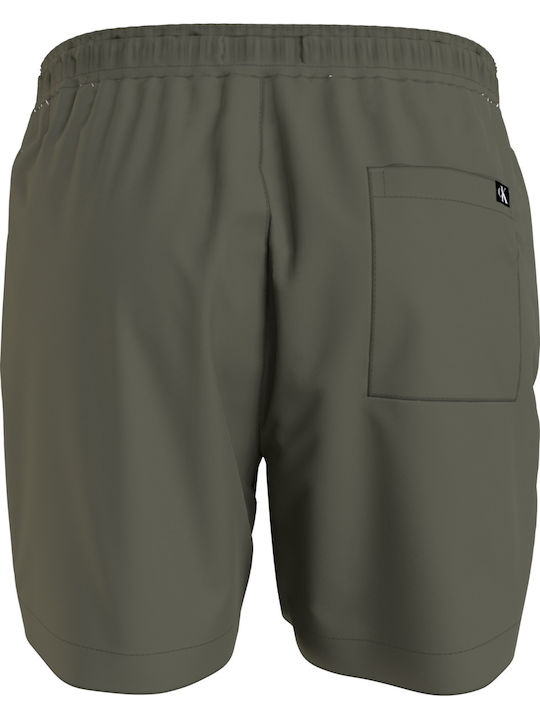 Calvin Klein Herren Badebekleidung Shorts Olive Green mit Mustern