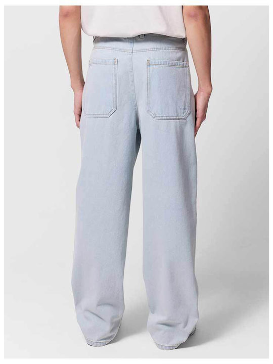 Outhorn Pantaloni de Bărbați din Jean în Linie Baggy Albastru deschis