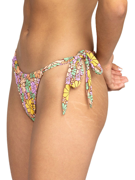 Cheeky Bikini Slip with Ties Floral