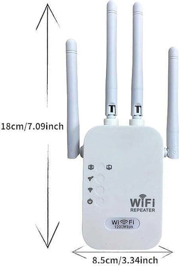 U7AC1200RE WiFi Extender Dualband (2,4 & 5 GHz) 1200Mbps