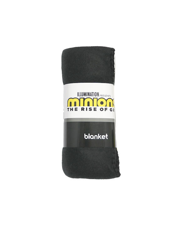 Blanket Fleece Minions Black 100x150cm