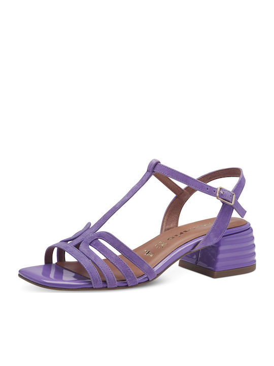 Leder Sandalen Lila