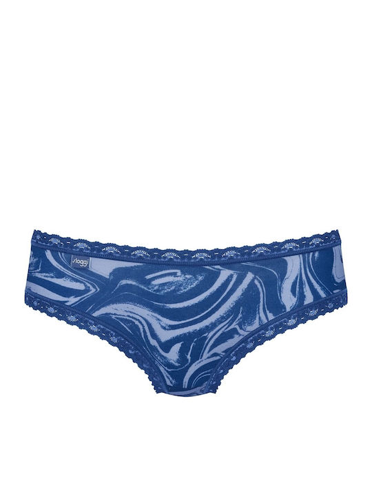 24/7 Weekend H Hipster Βαμβακερά Women's Slip 3Pack Fuchsia-blue-beige