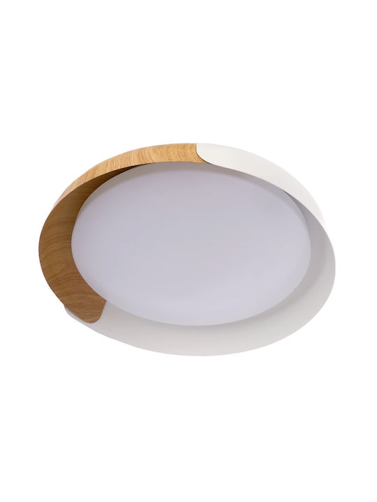 Lightex Πλαφονιέρα Οροφής 46εκ. Λευκή με Ενσωματωμένο LED